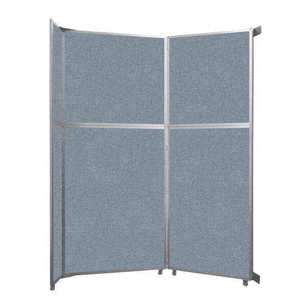 Operable Wall Folding Room Divider 7'11" x 10'3/4" Powder Blue Fabric